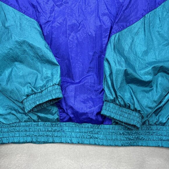 VTG Bolo Spirit Windbreaker Jacket Womens L Retro Colorful Full Zip Floral 80's - Picture 12 of 15